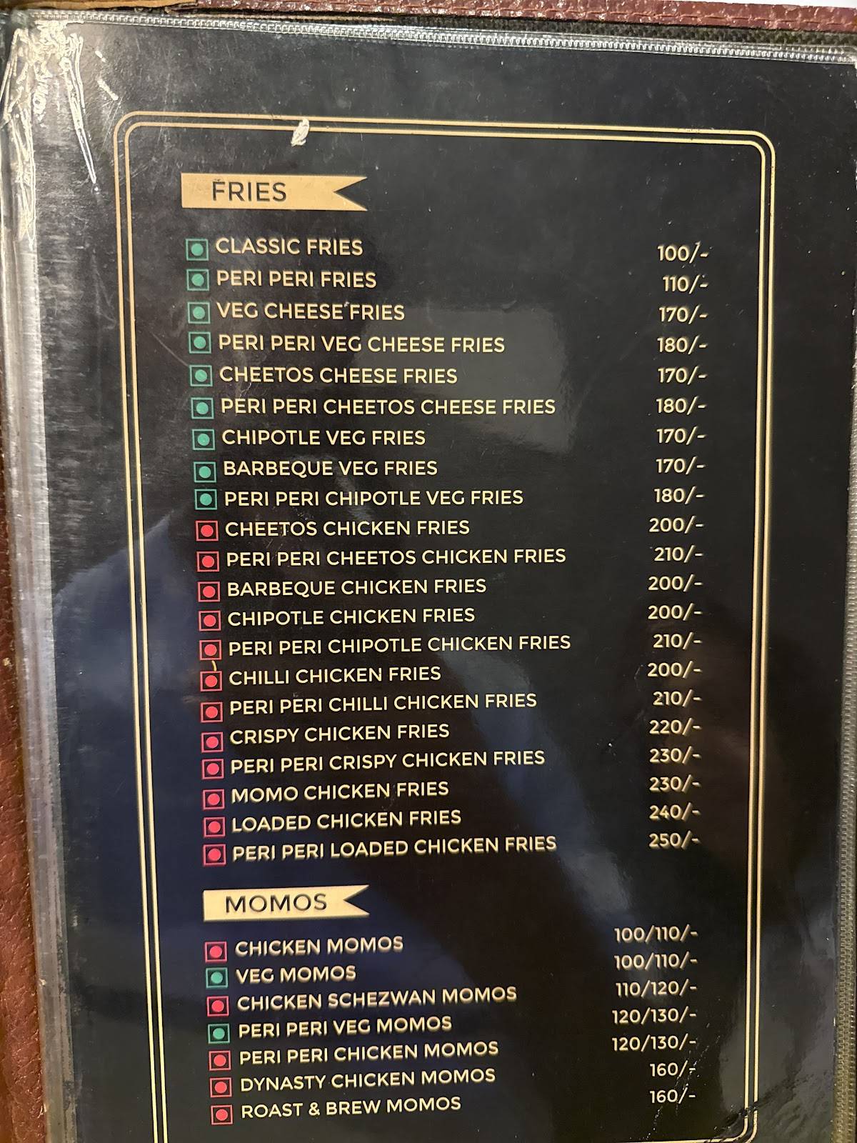 Roast and brew cafe menu