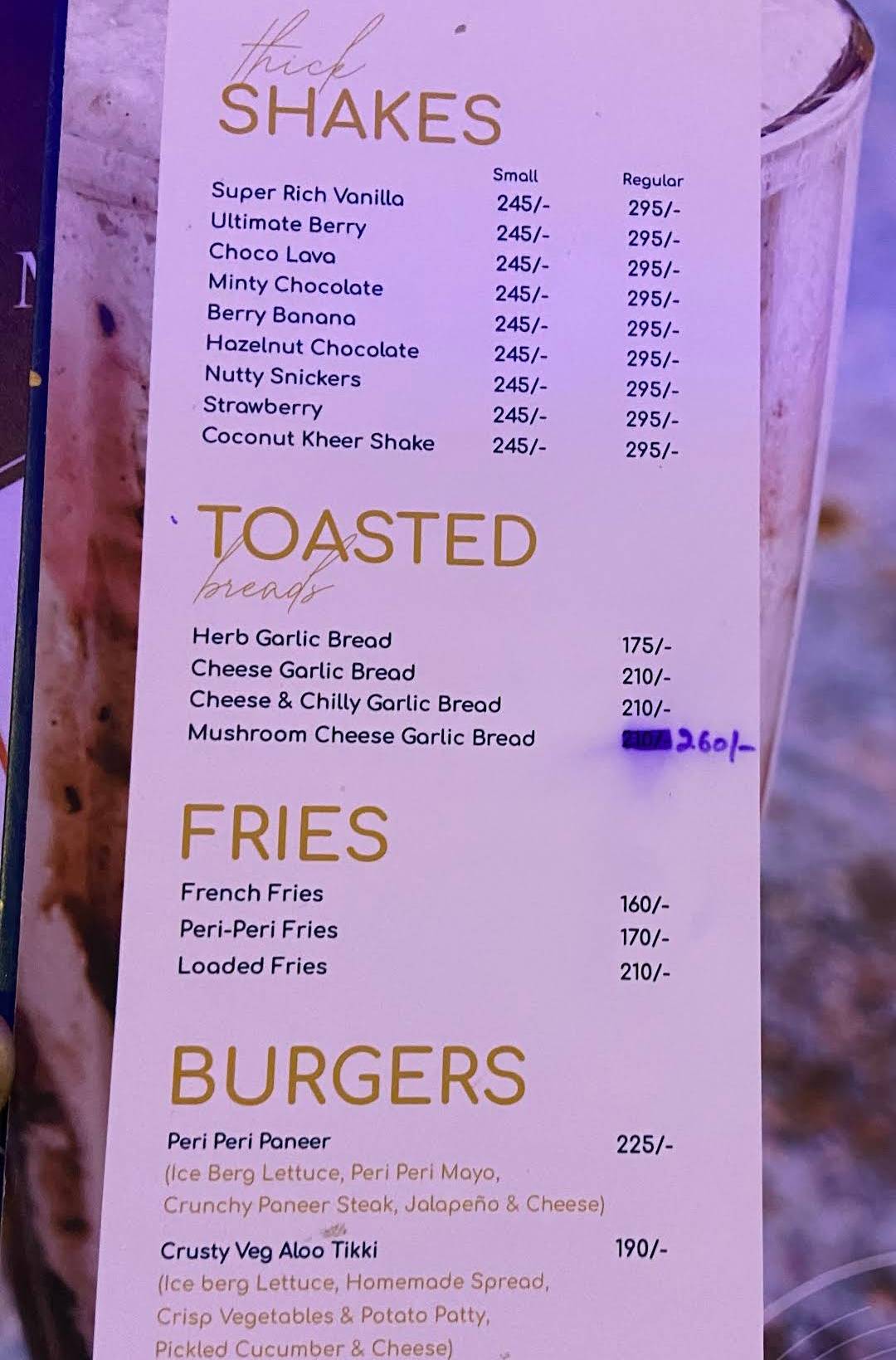 Mannat Haveli Murthal menu