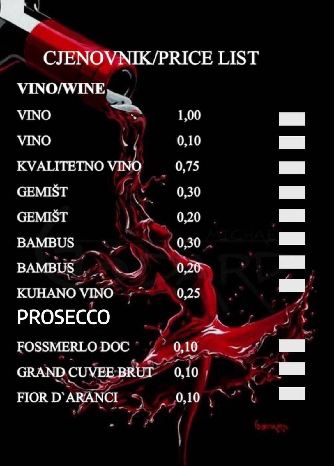 Menu de Marcone Kaffe Bar