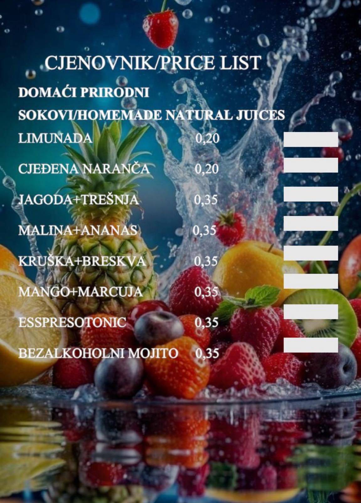 Menu de Marcone Kaffe Bar