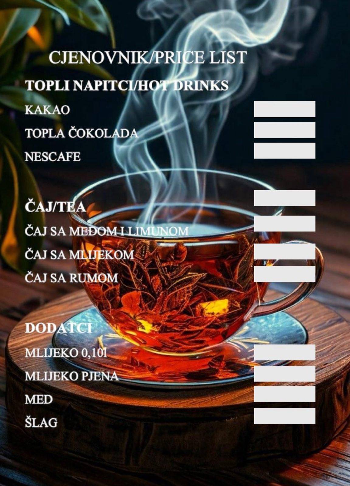 Menu de Marcone Kaffe Bar