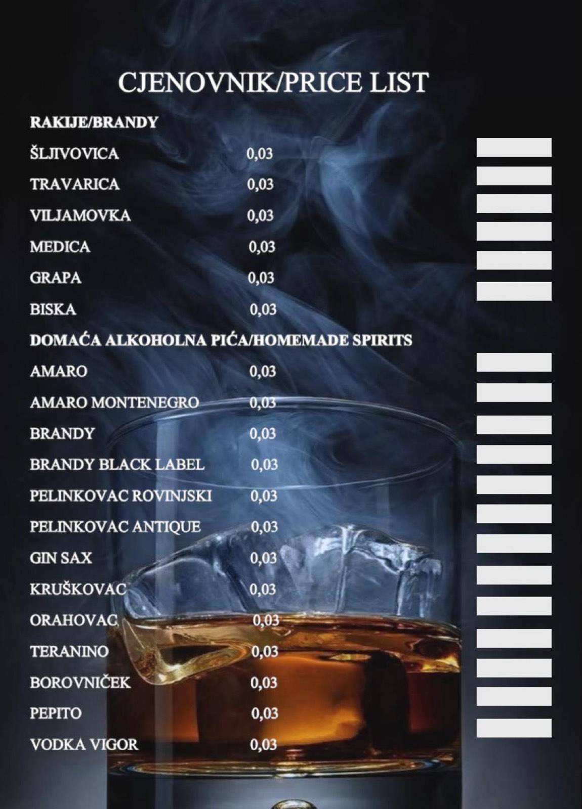 Menu de Marcone Kaffe Bar