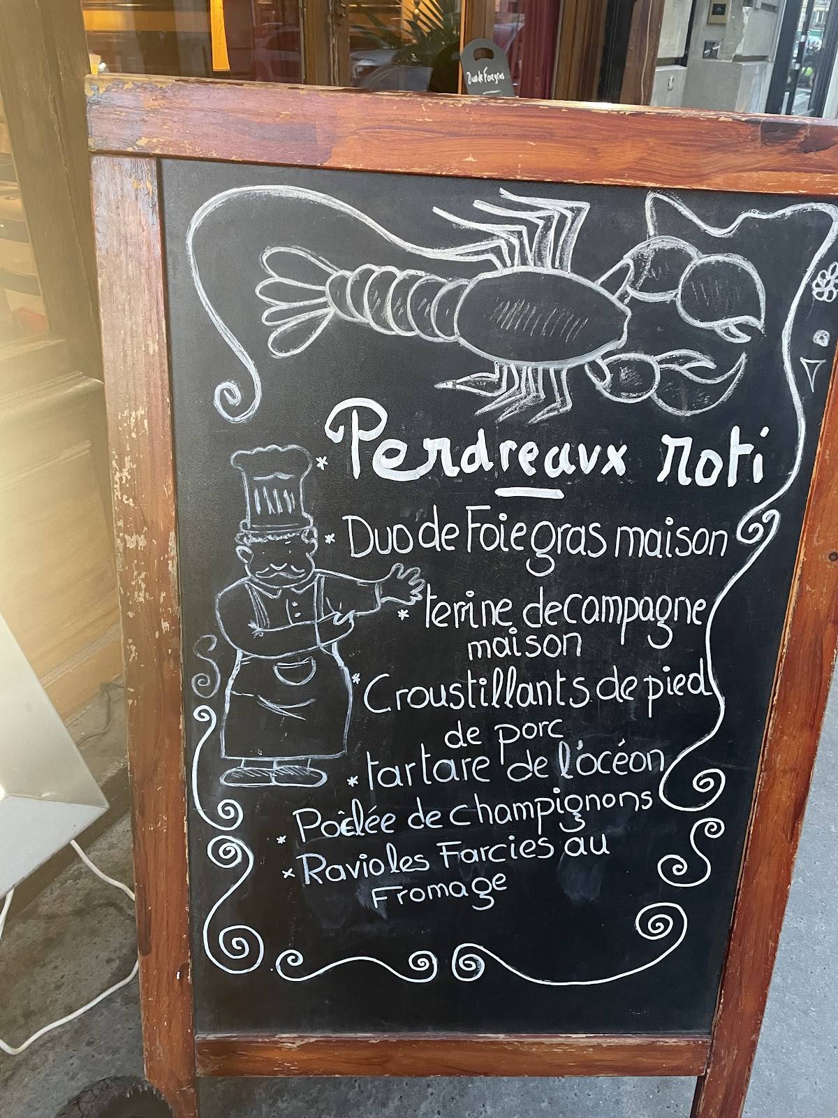 Menu de Marie Edith