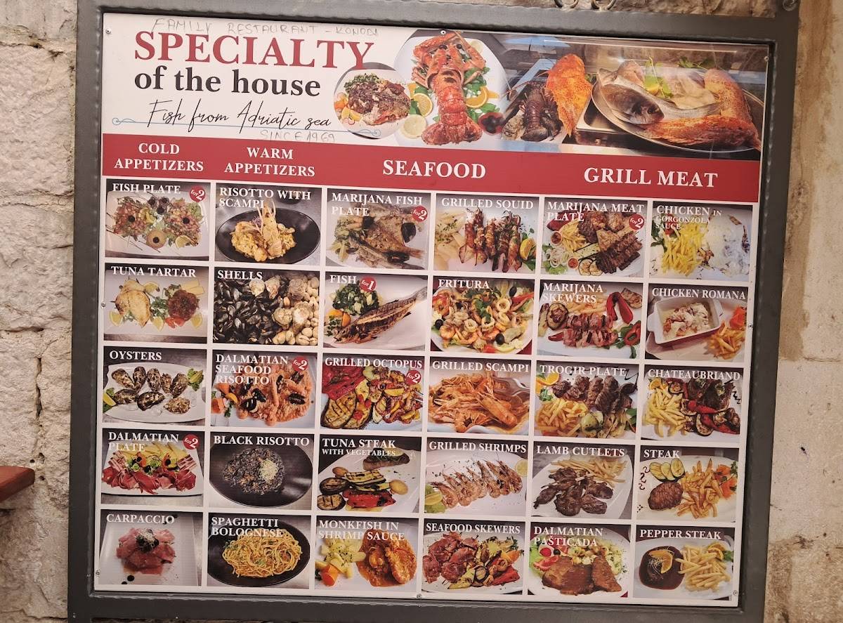 Menu di Marijana 