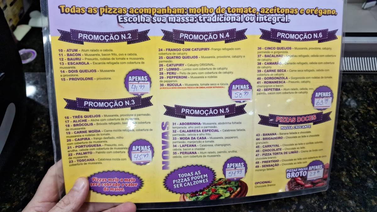 Mascarpone pizzaria cardápio