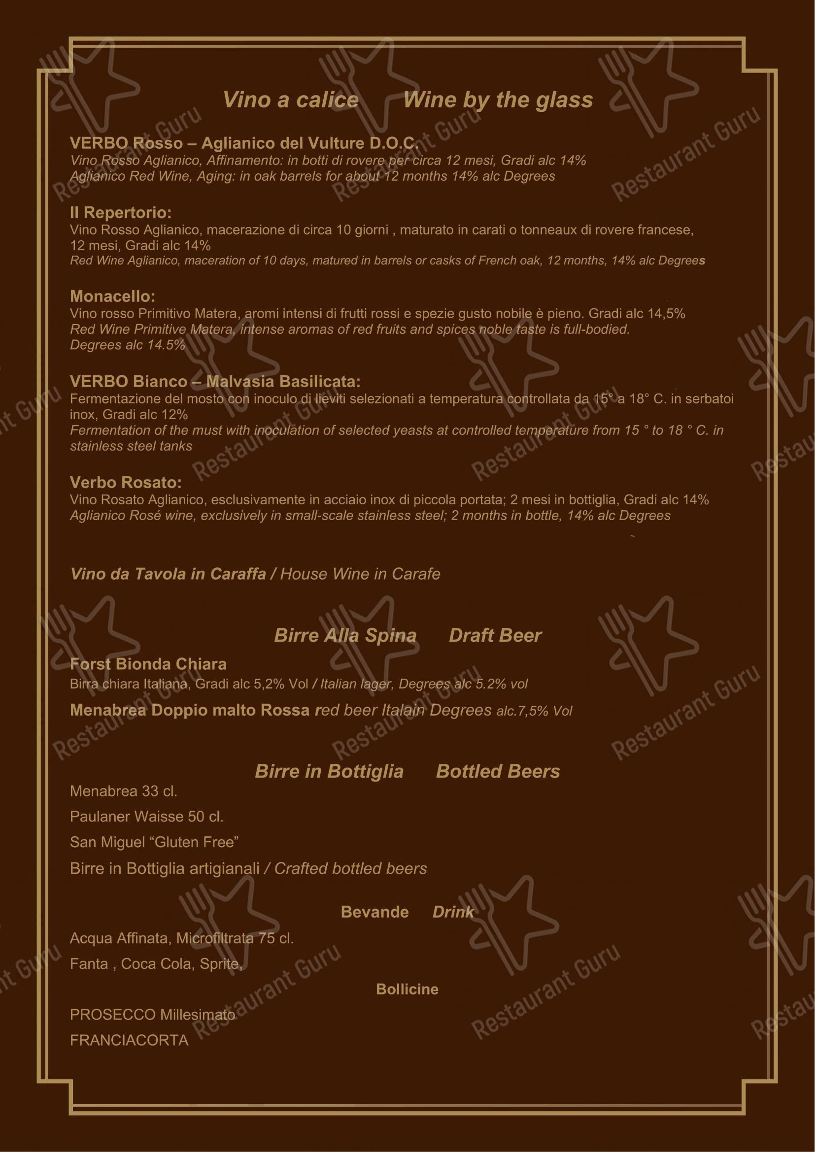 Morgan Restaurant dans Matera - 菜单