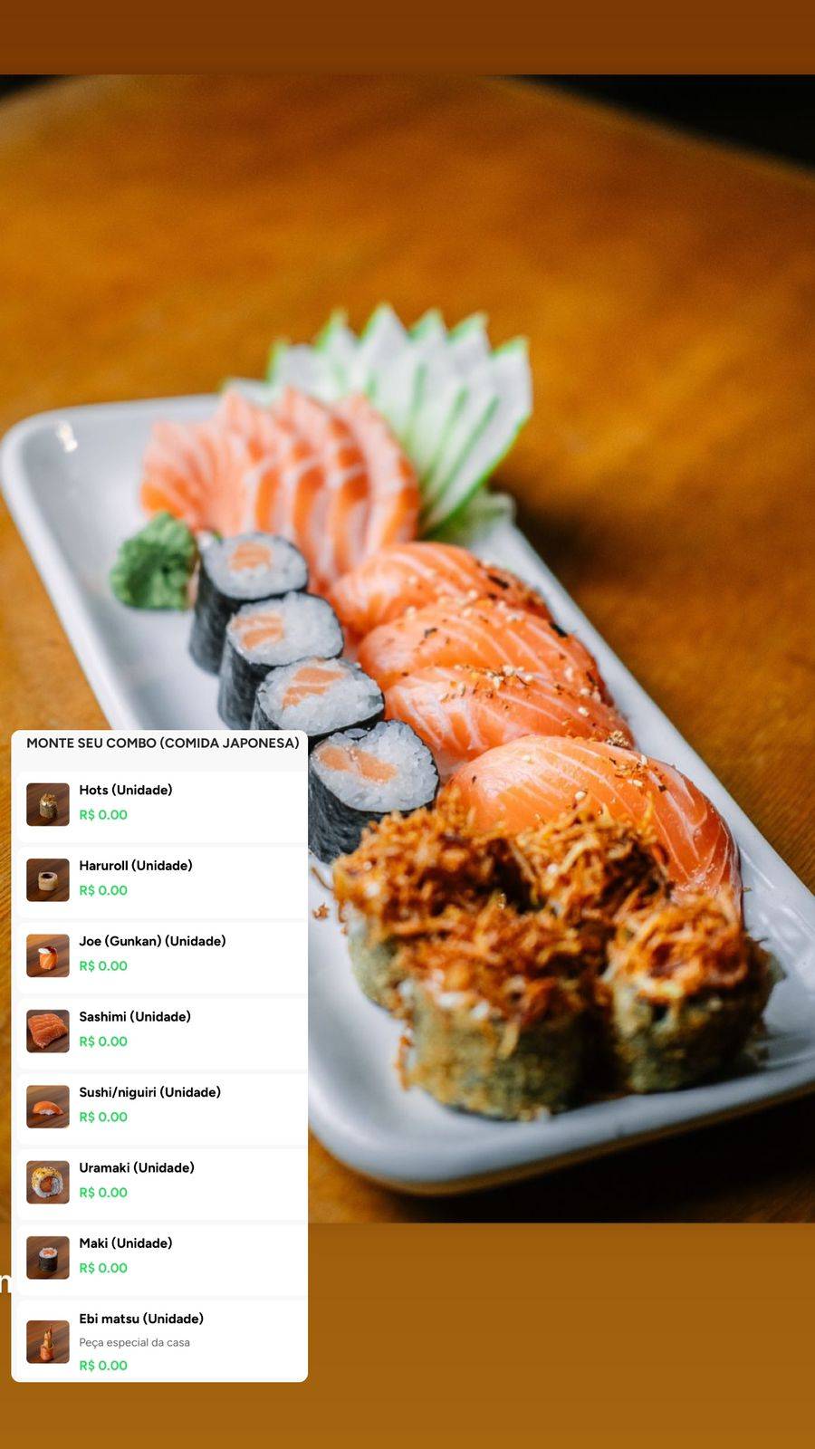 Matsu Sushi e Grill cardápio