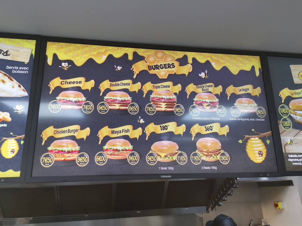 Menu de Maya Burger