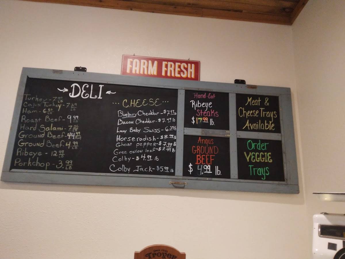 Menu at McCune Farm to Market by Schenker Family Farms cafe, McCune