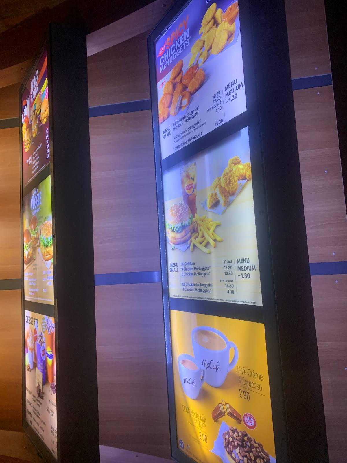 Menu di McDonald’s Restaurant 