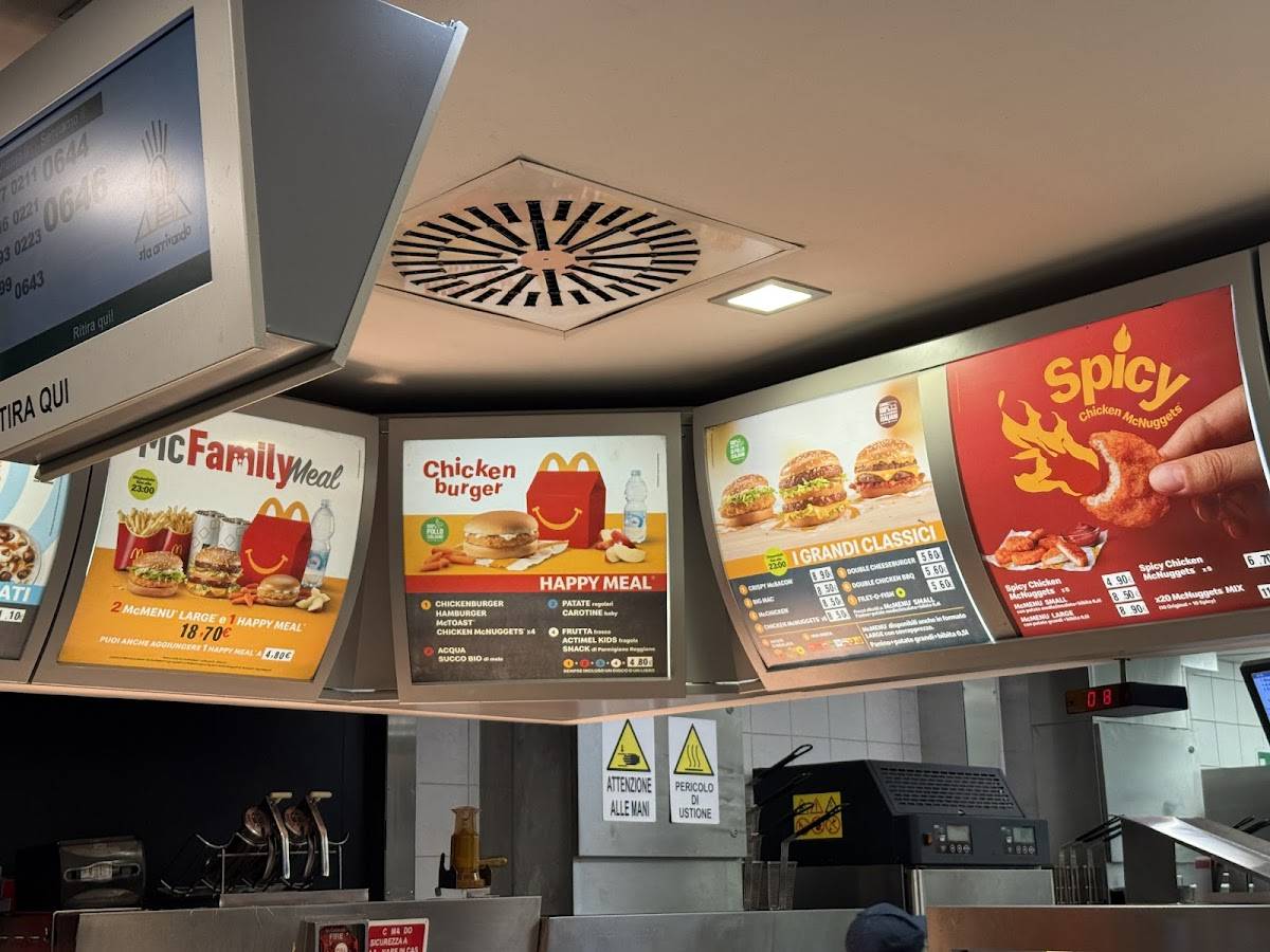 Menu di McDonald's Roma Trionfale 