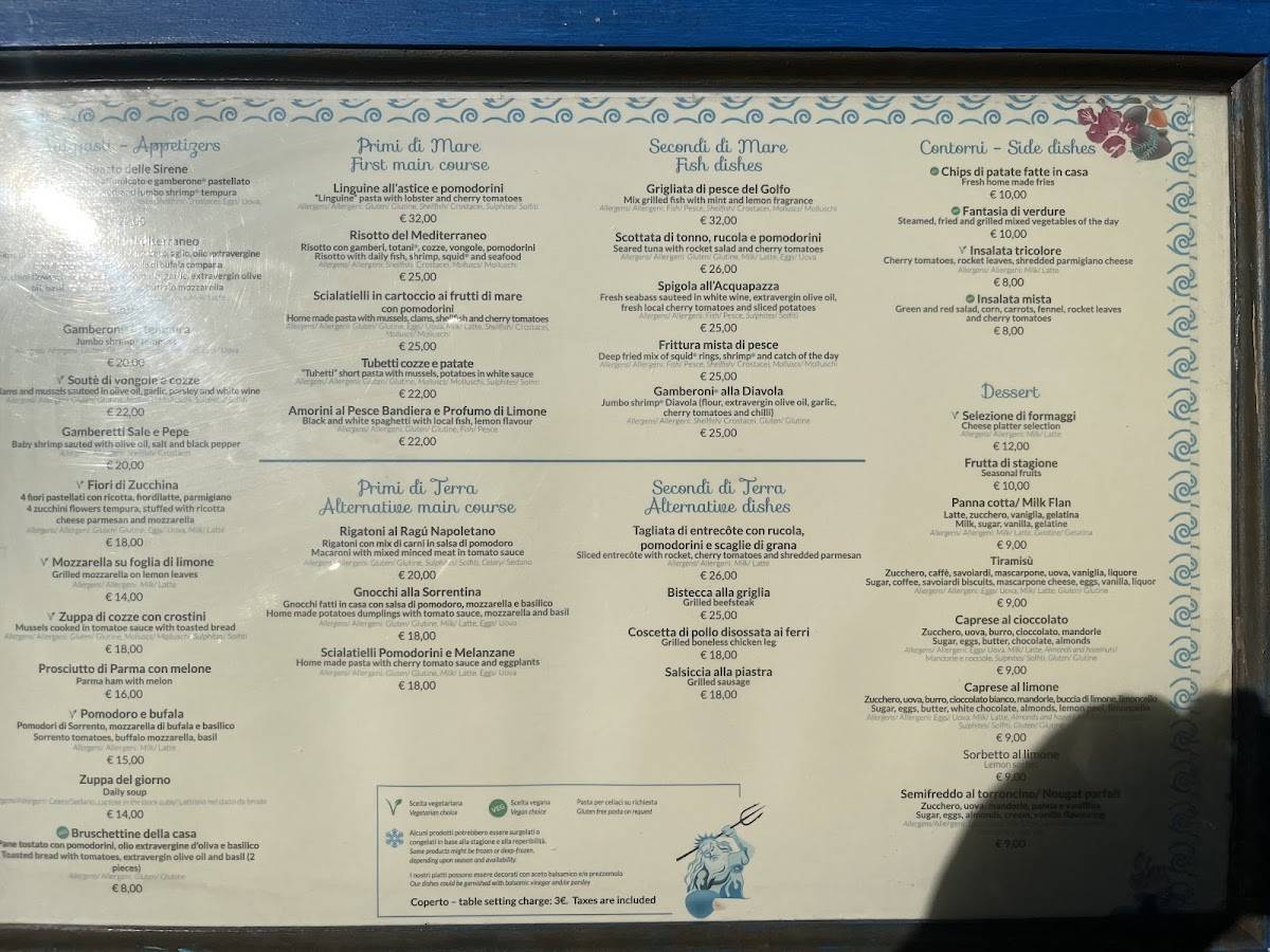 Menu di Ristorante Mediterraneo 