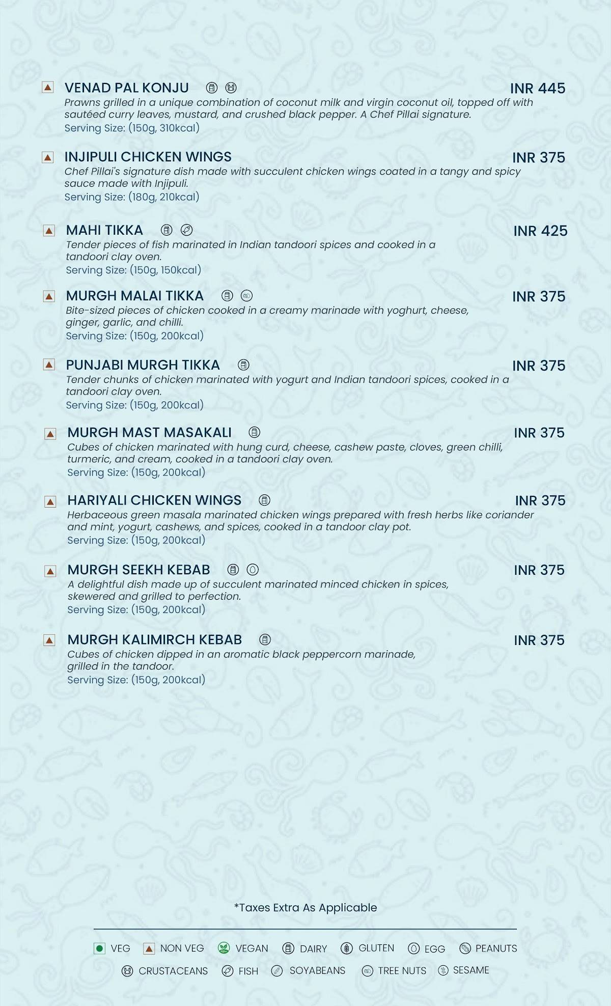 Meen by Chef Pillai menu