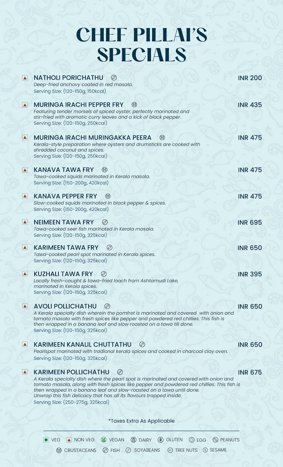 Meen by Chef Pillai menu