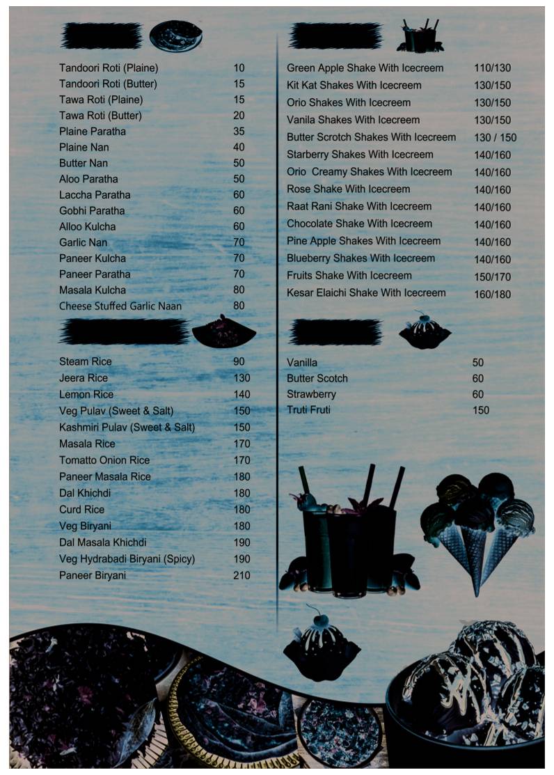 Mehfil Restro Rajim menu