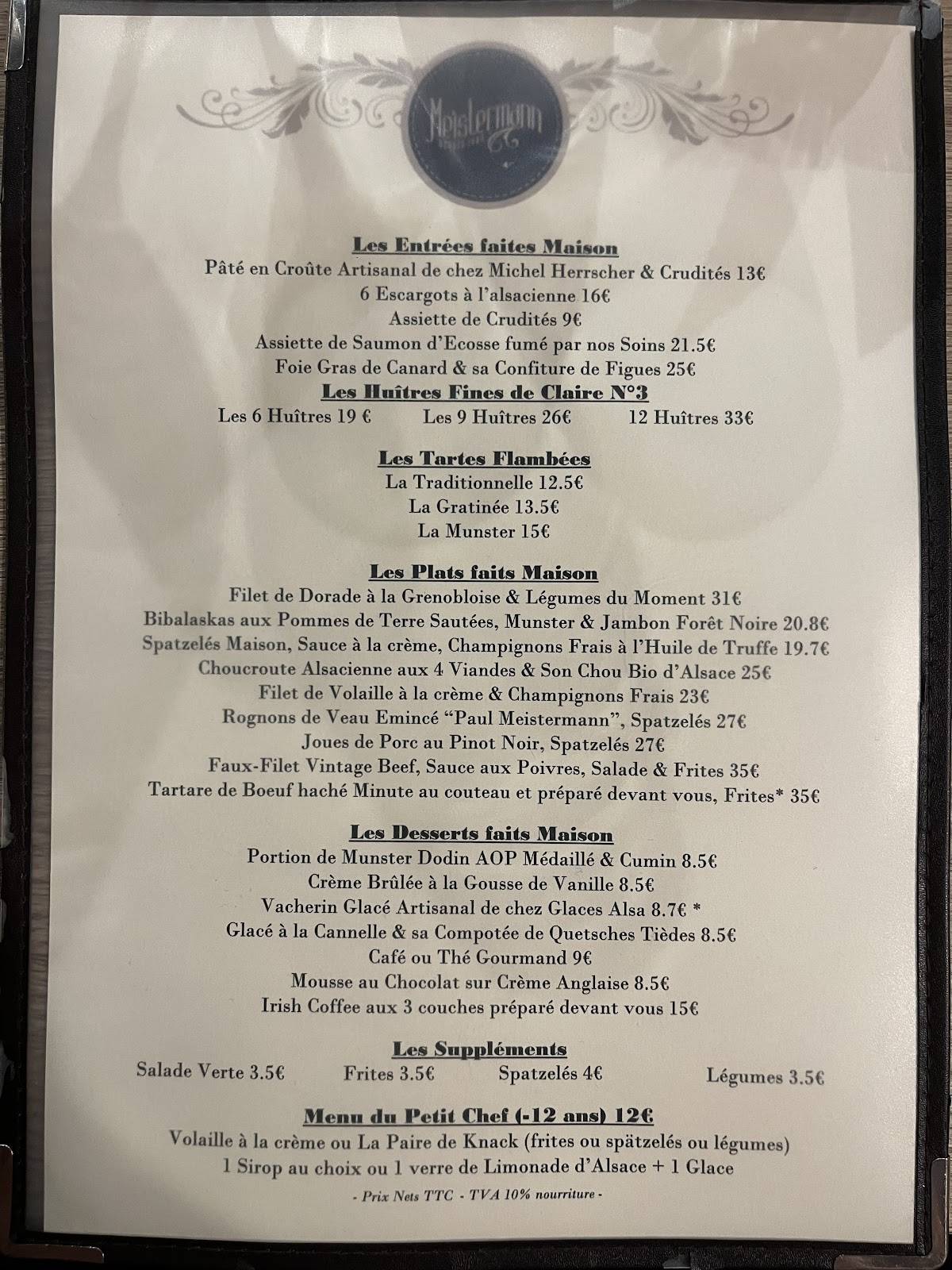 Menu de Meistermann