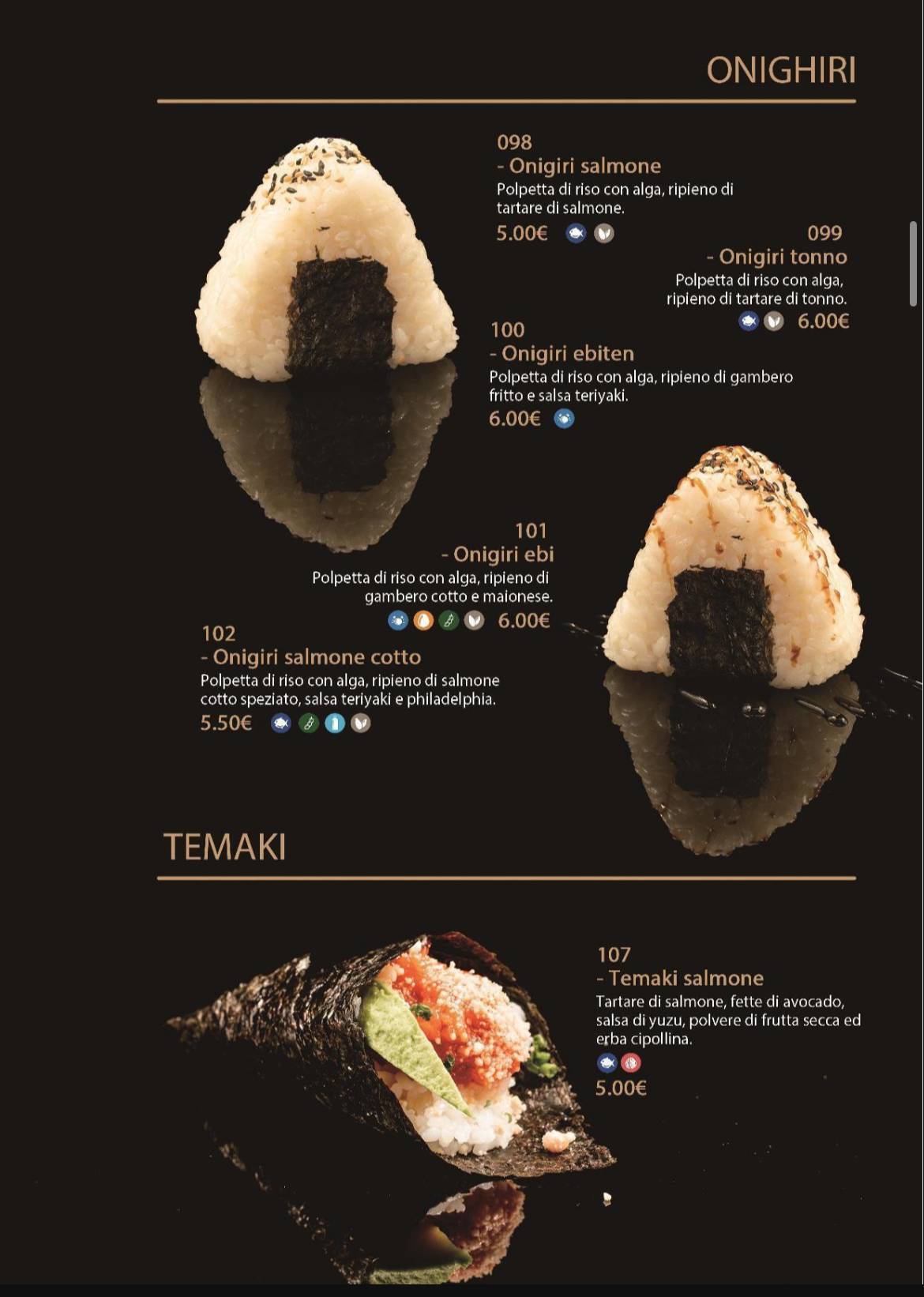 Menu di MITO SUSHI RESTAURANT 
