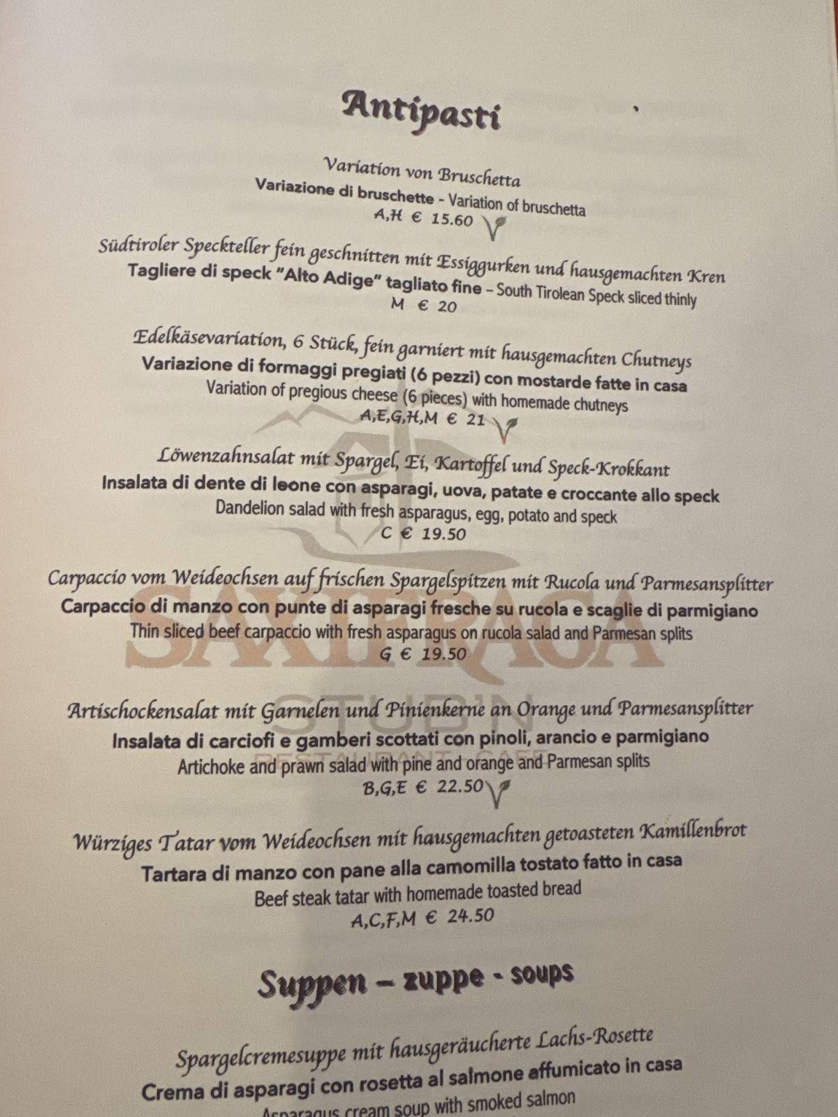 Menu di Saxifraga Stub'n 
