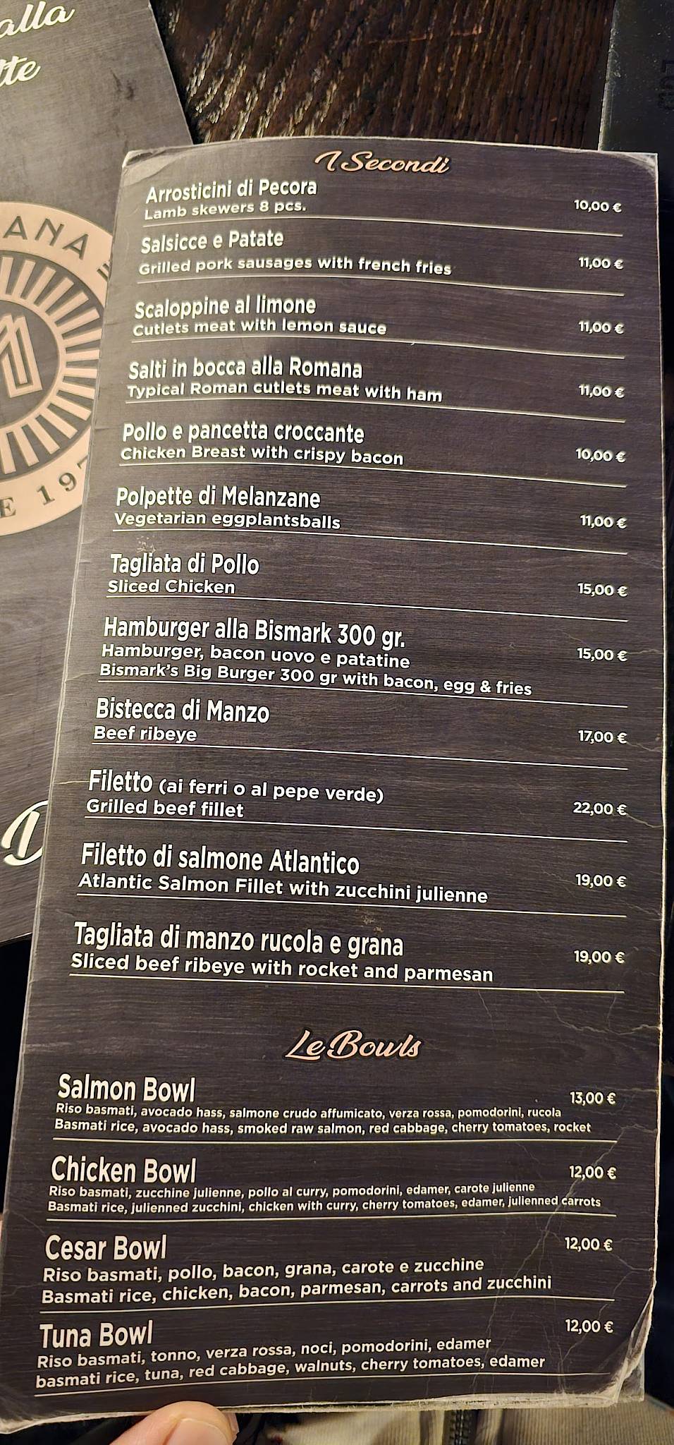 Menu di Merulana Cafè 