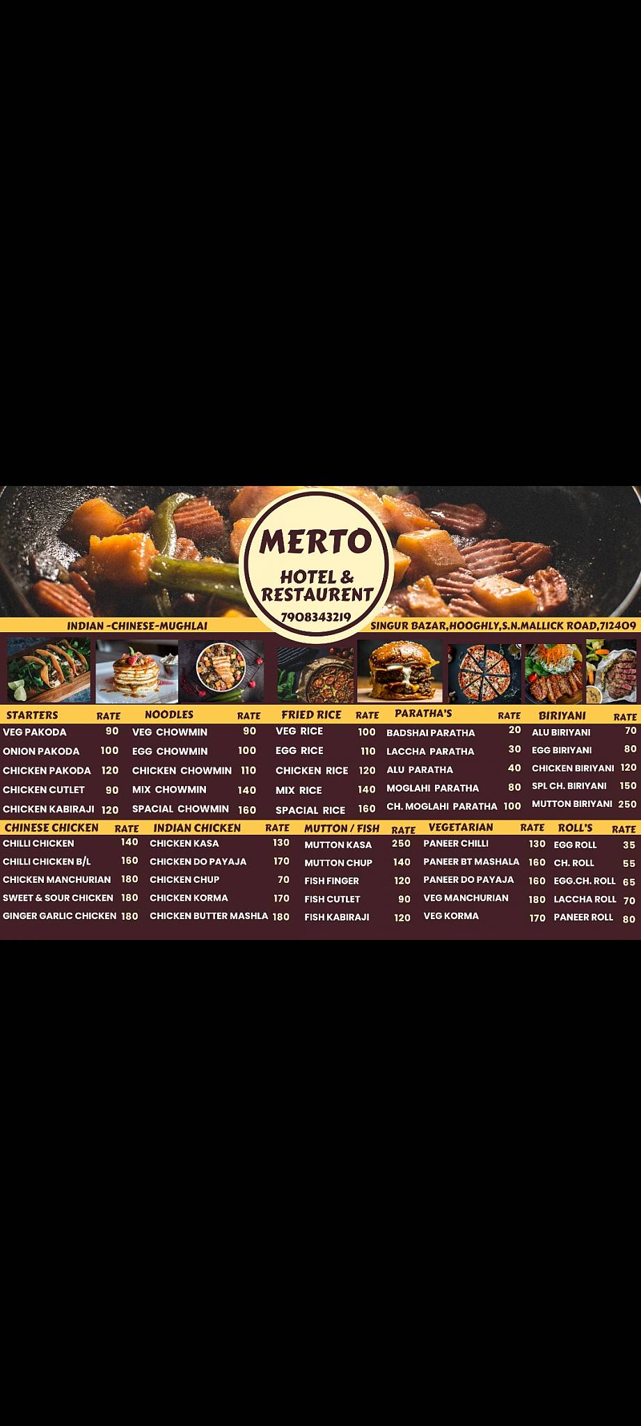 Metro Hotel And Restrurent menu