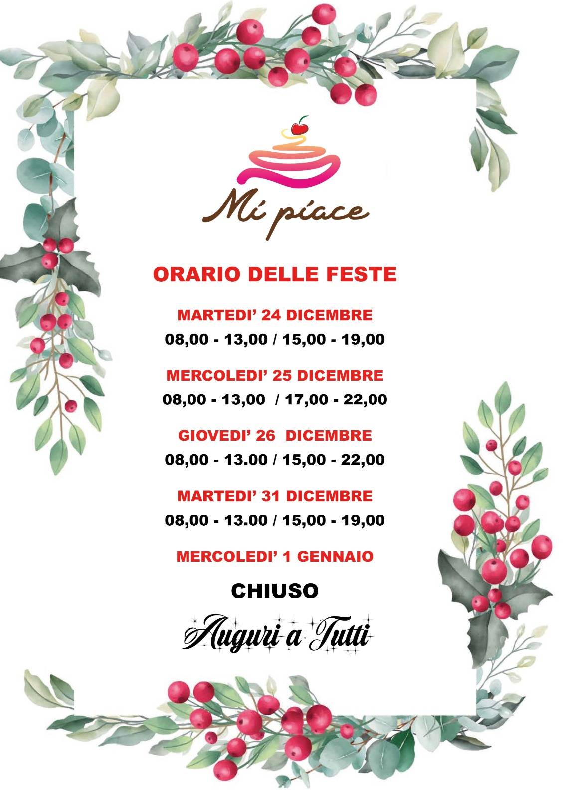 Menu di Mi Piace gelateria, ,caffetteria 