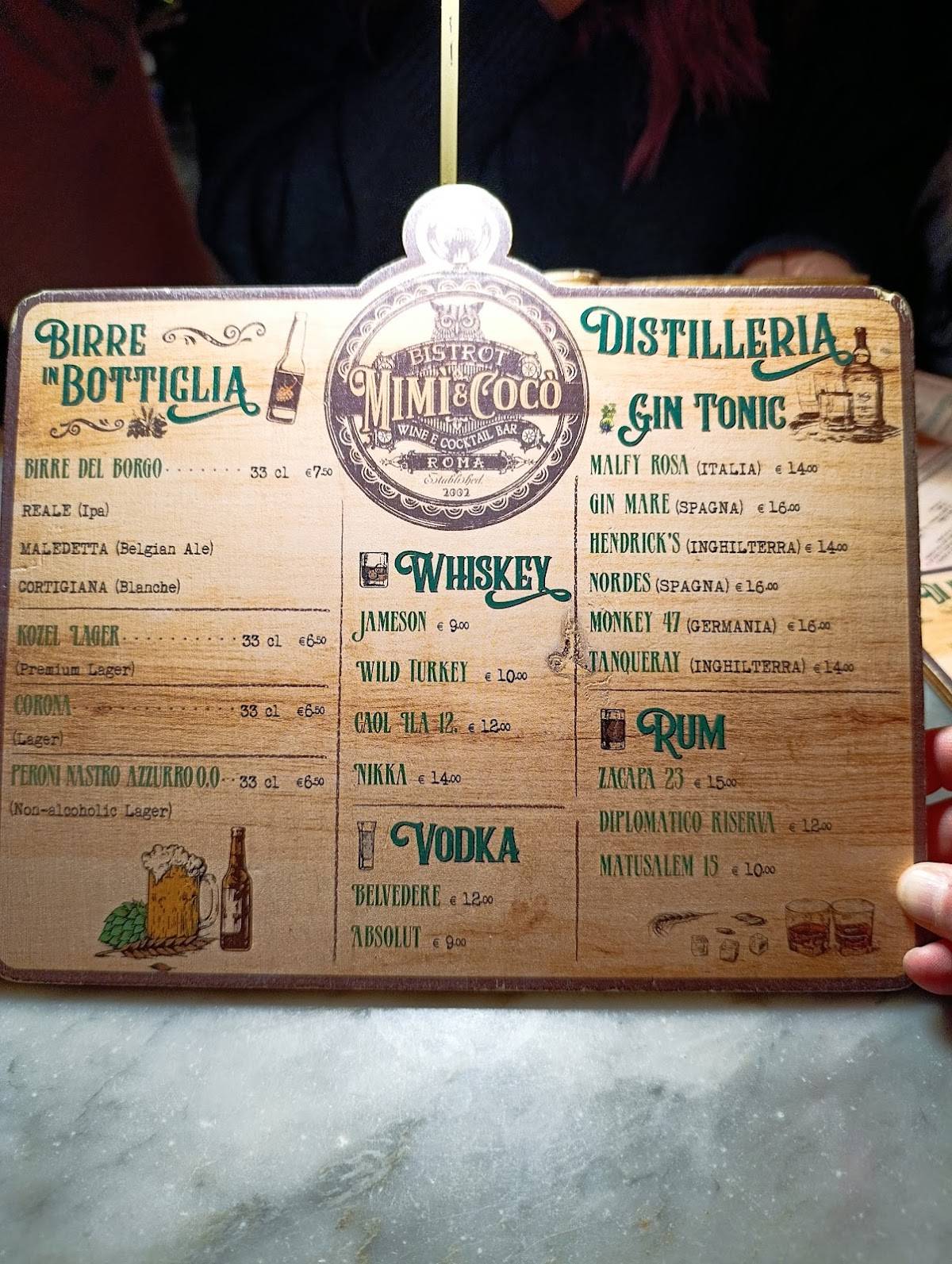 Menu di Mimì E Cocò Trast 