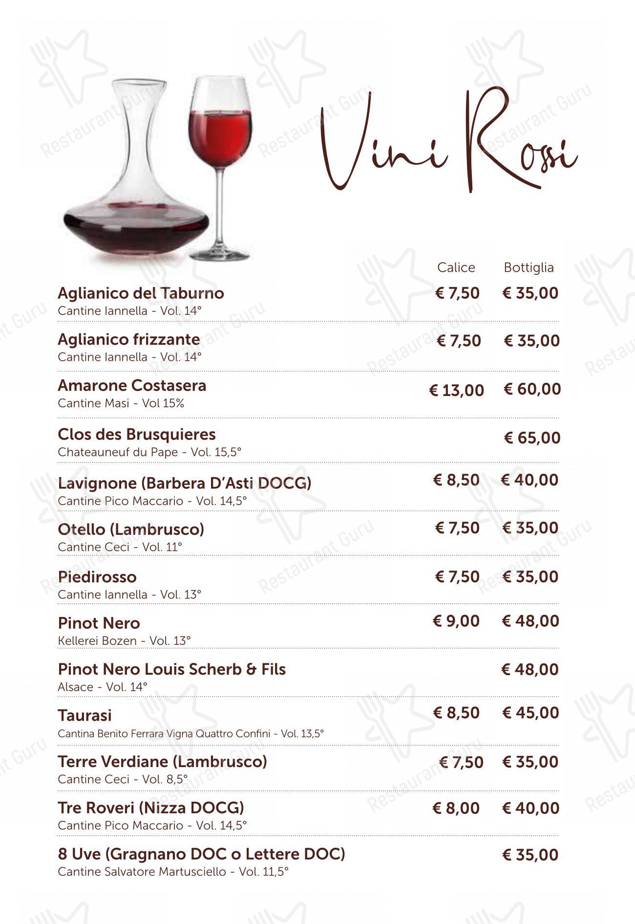 Menu per Bar Miranapoli pub & bar