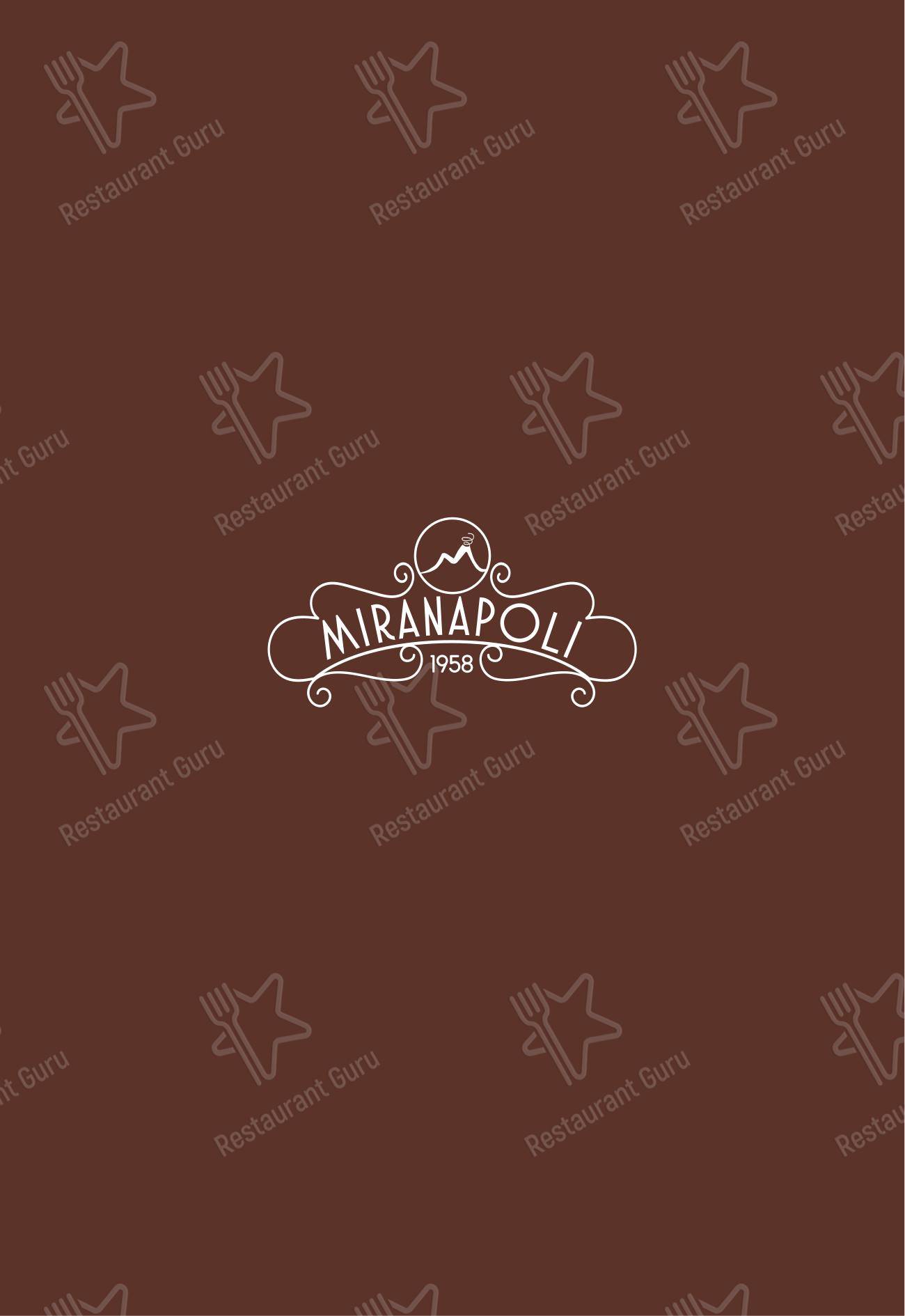 Bar Miranapoli in Napoli - Menu