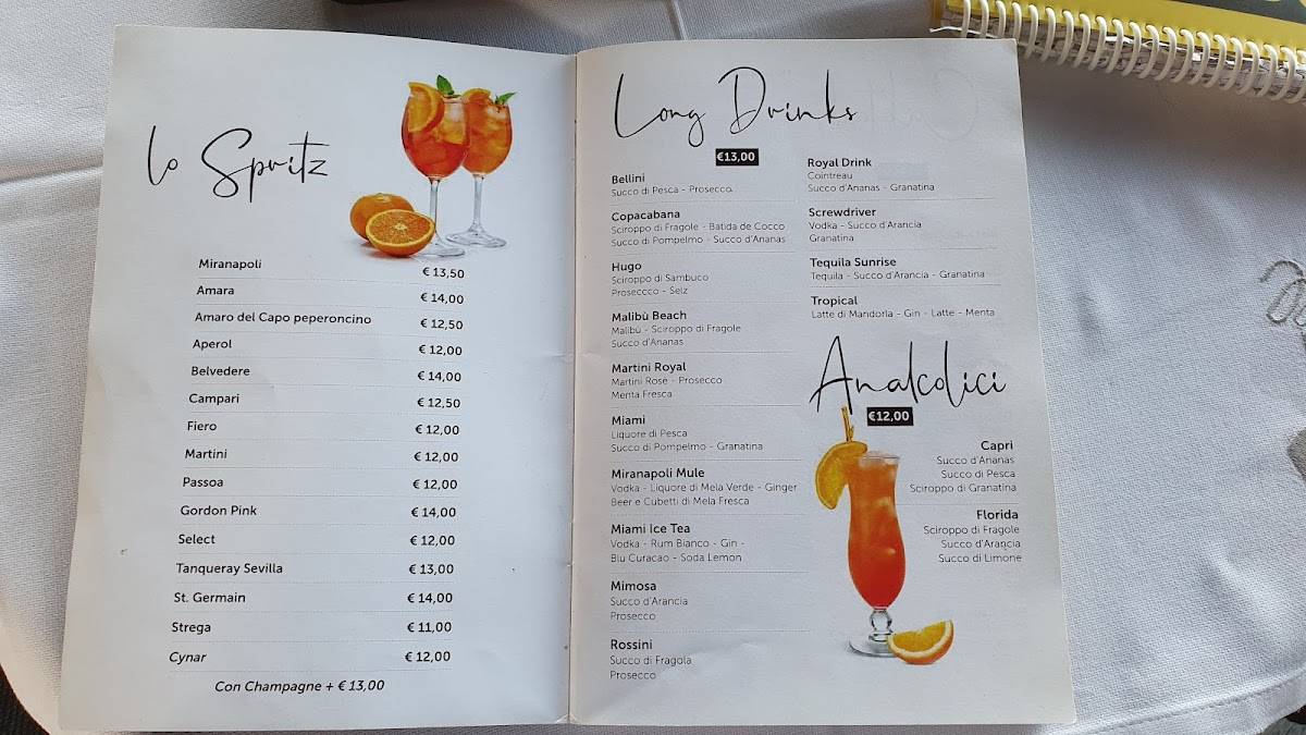 Menu di Bar Miranapoli 