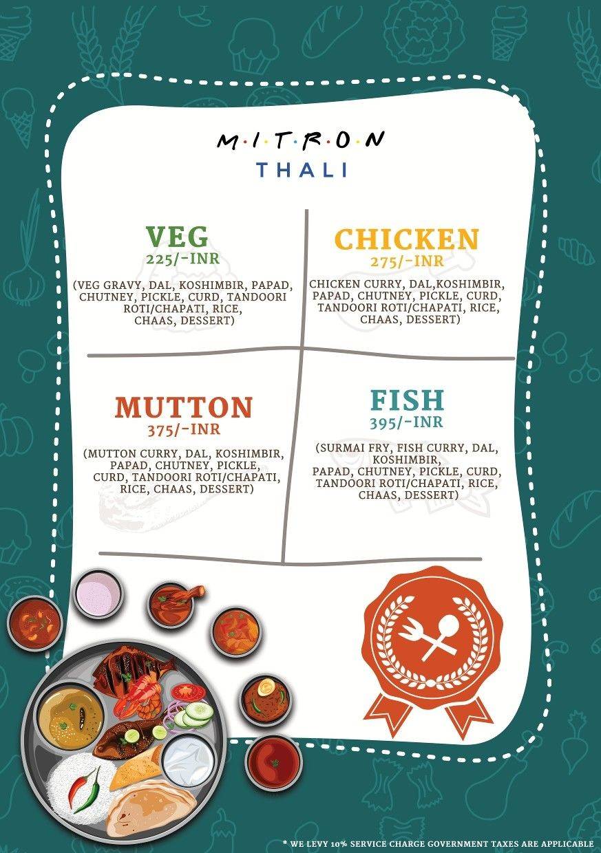 Mitron Andheri menu