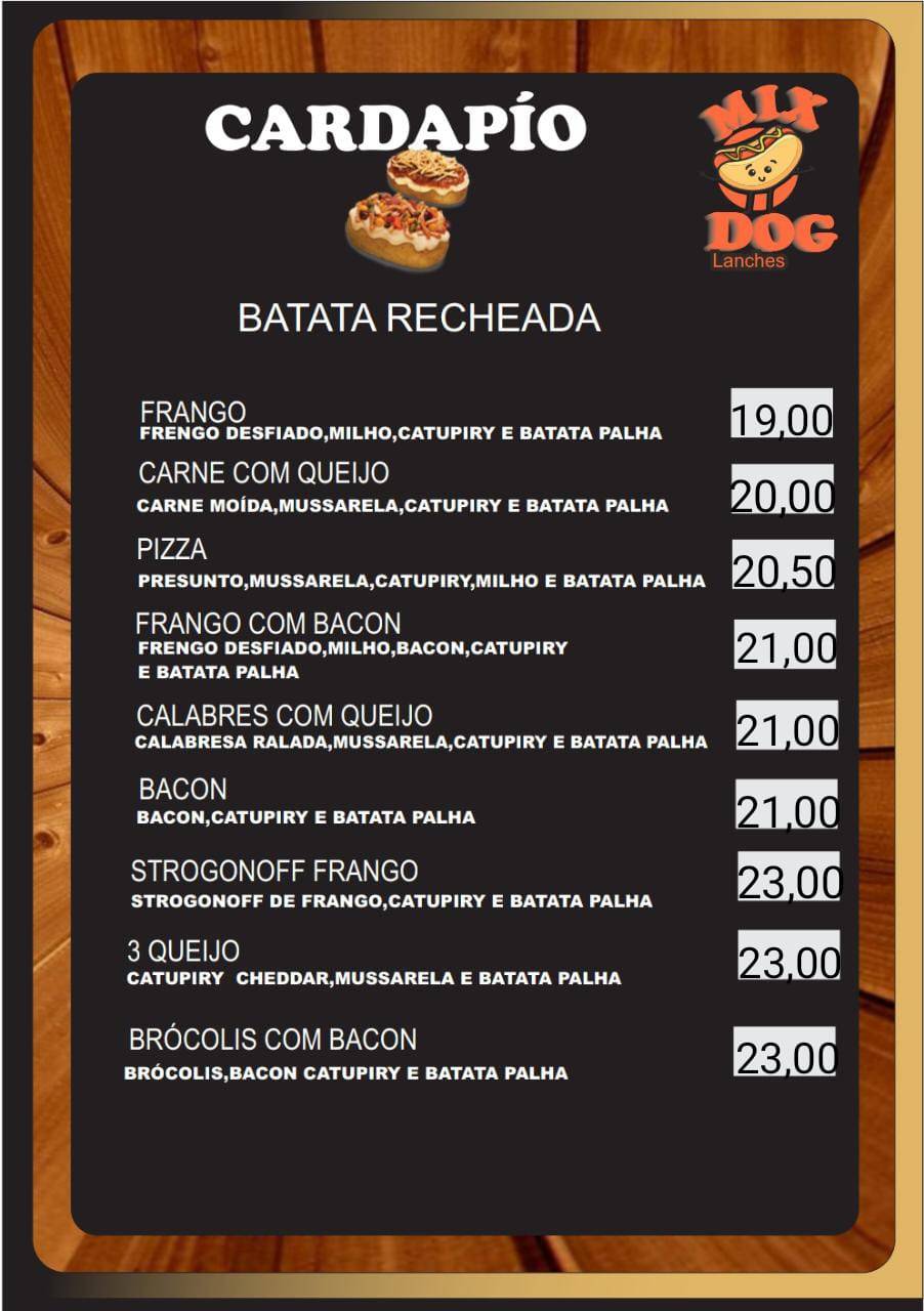 Mix Dog Lanches cardápio
