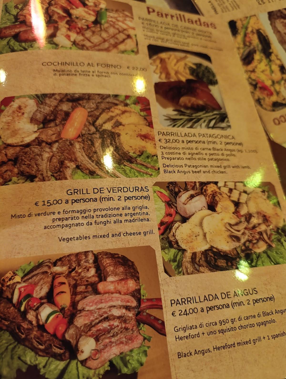 Menu di Ristorante Churrasco - Chacarero 
