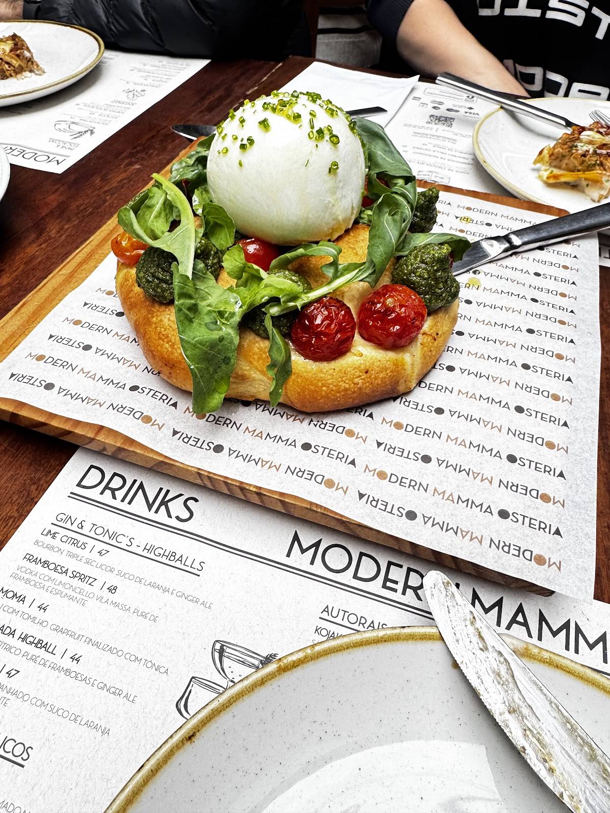 MOMA ITAIM - Modern Mamma Osteria cardápio