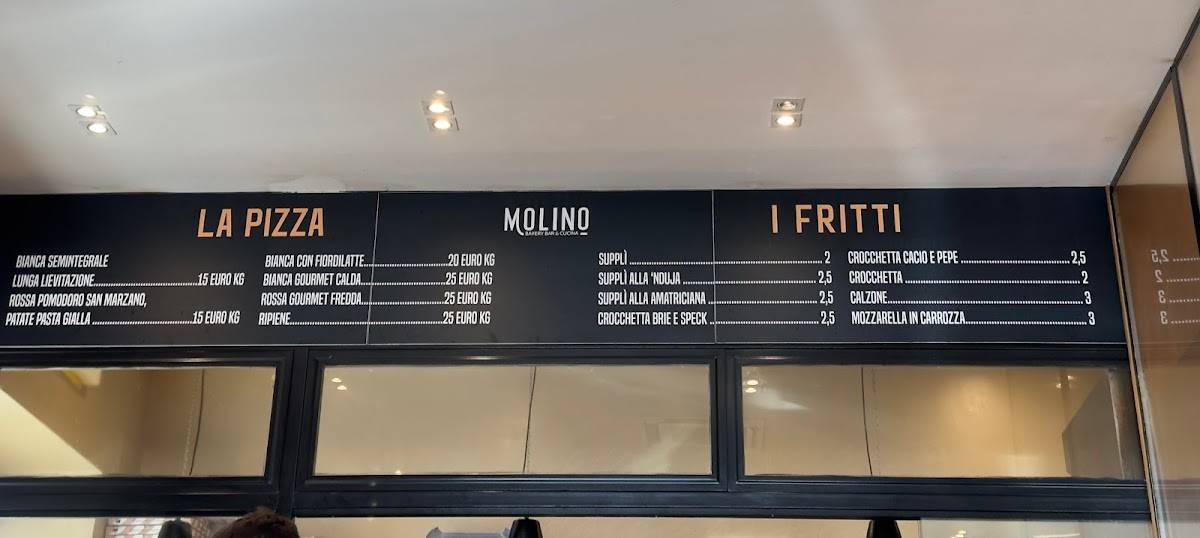Menu di Molino bakery bar 