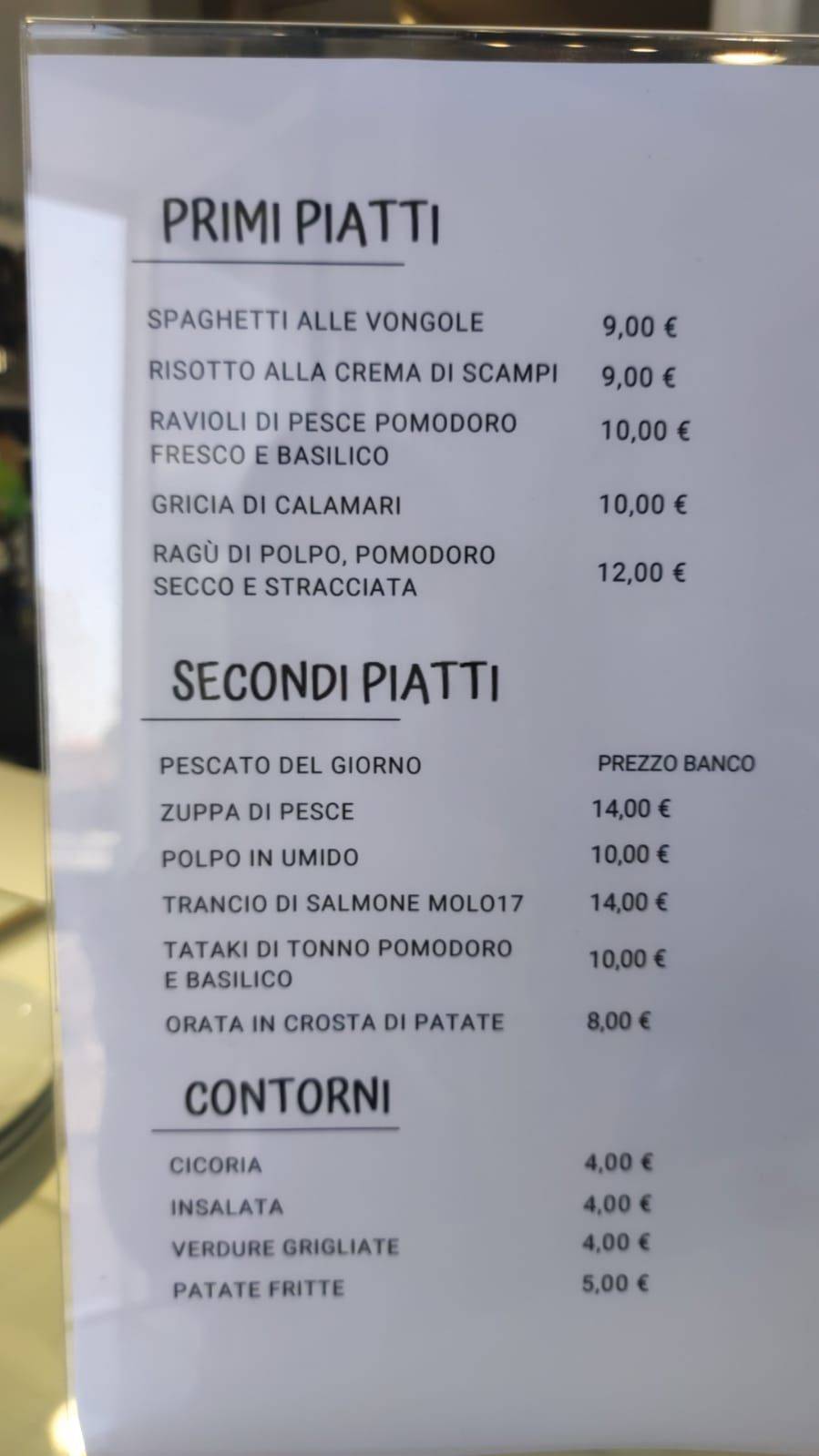 Menu di Molo17 Ristorante 
