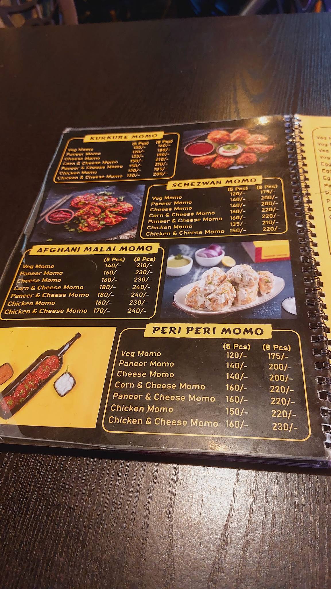 Momomia jammu menu