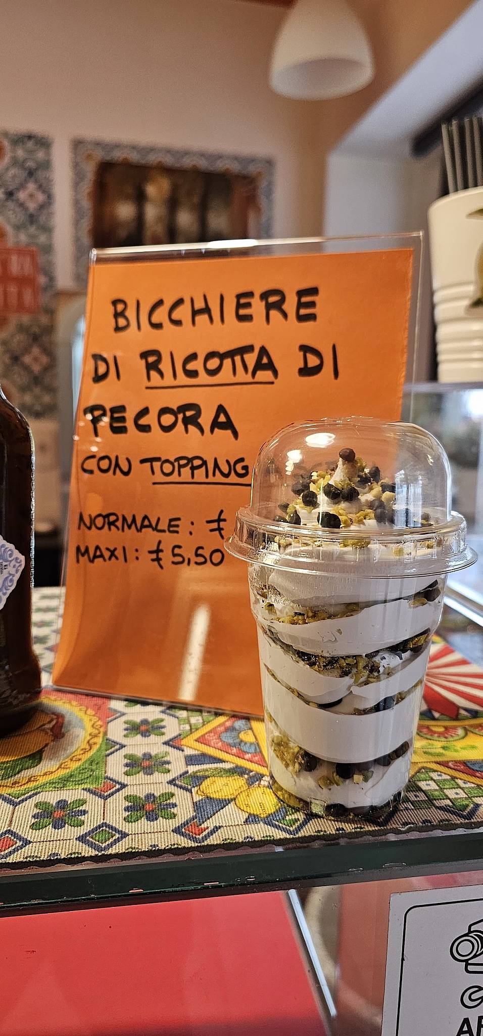 Menu di NA'RANITA MONZA prodotti siciliani 