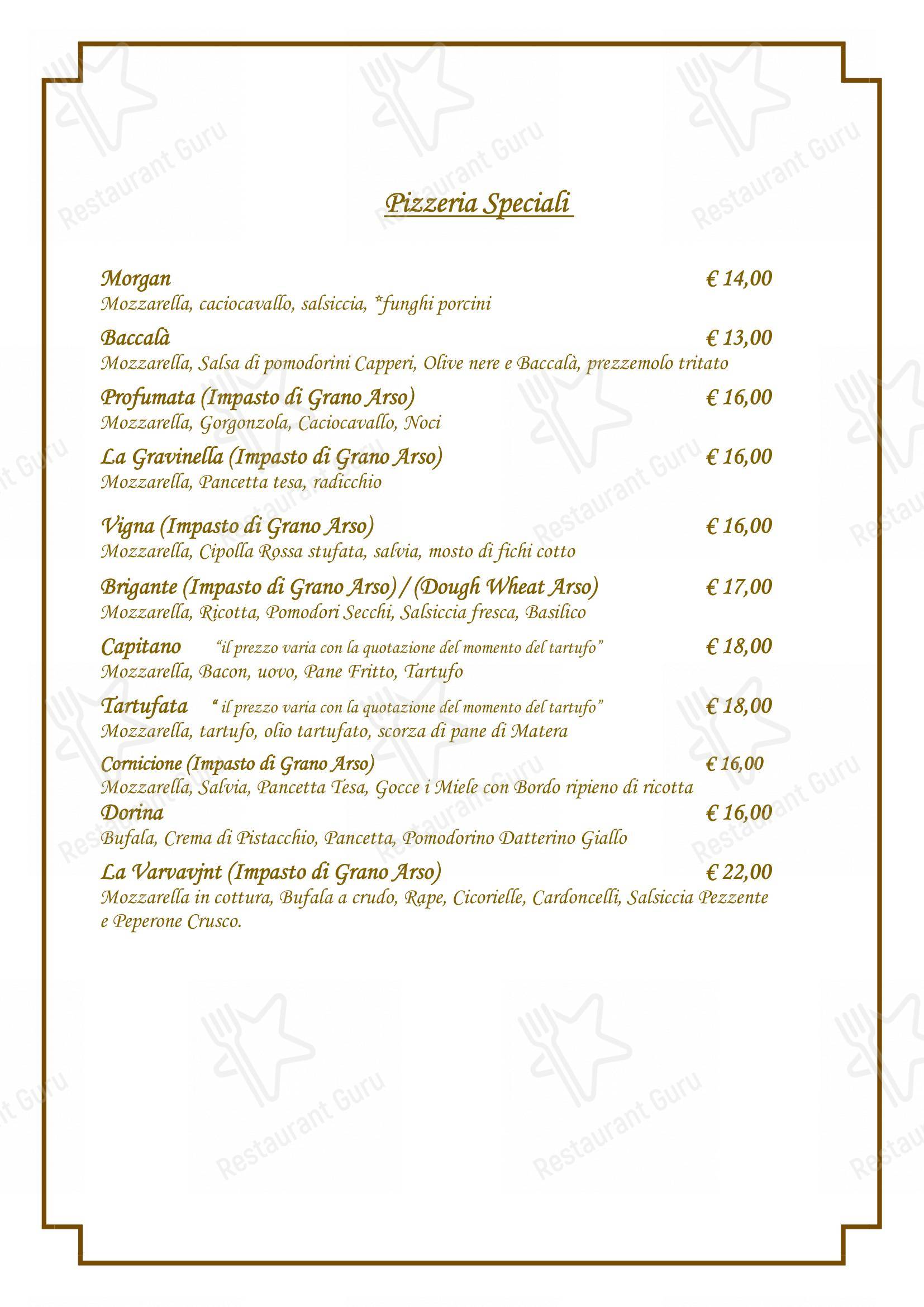 Morgan Restaurant dans Matera - Menu