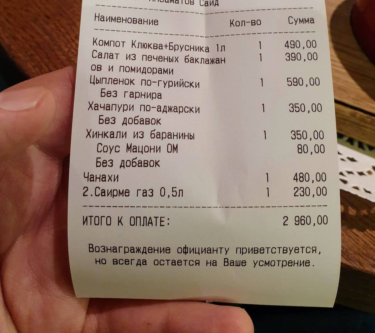 Меню Saperavi Cafe, Москва, улица Покровка