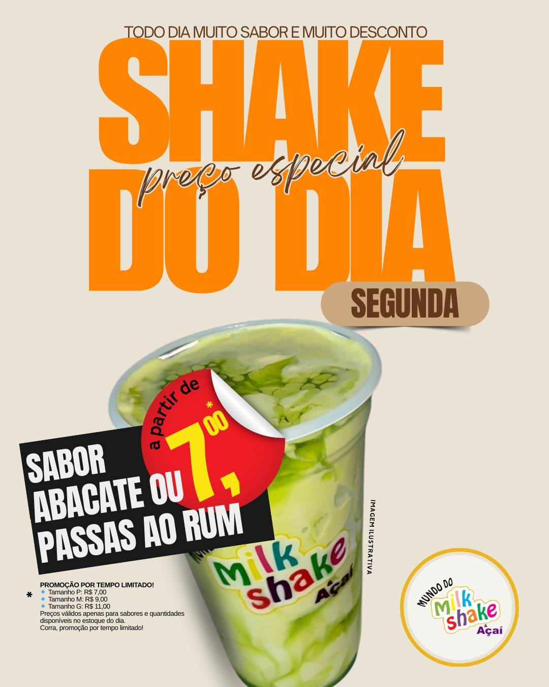 Mundo Do Milk Shake e Açaí cardápio