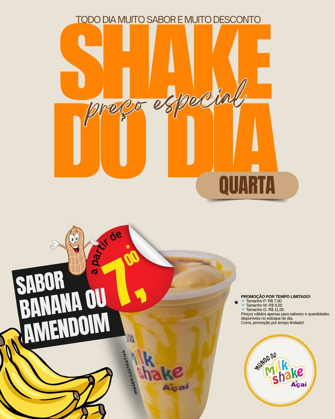 Mundo Do Milk Shake e Açaí cardápio
