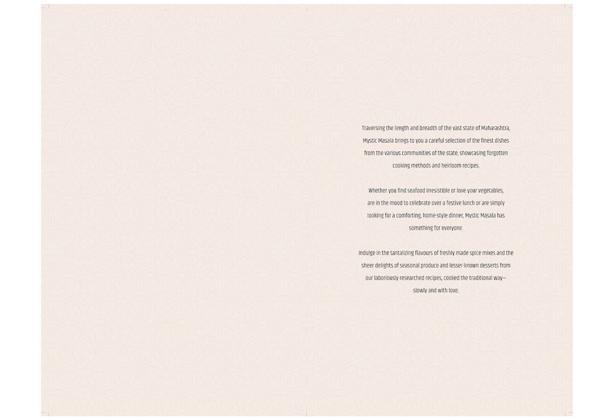 Mystic Masala Restaurant - Blue Diamond, Pune menu