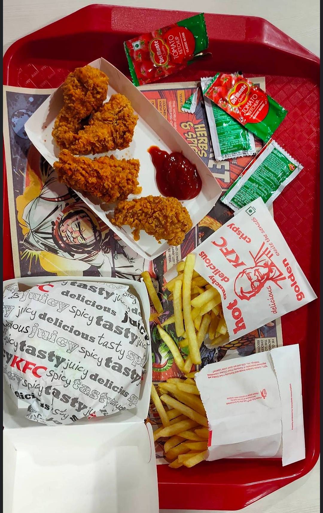 KFC menu