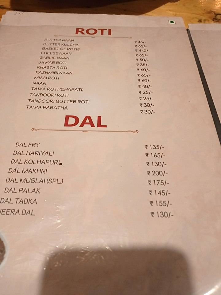 NANDI Pure Veg menu