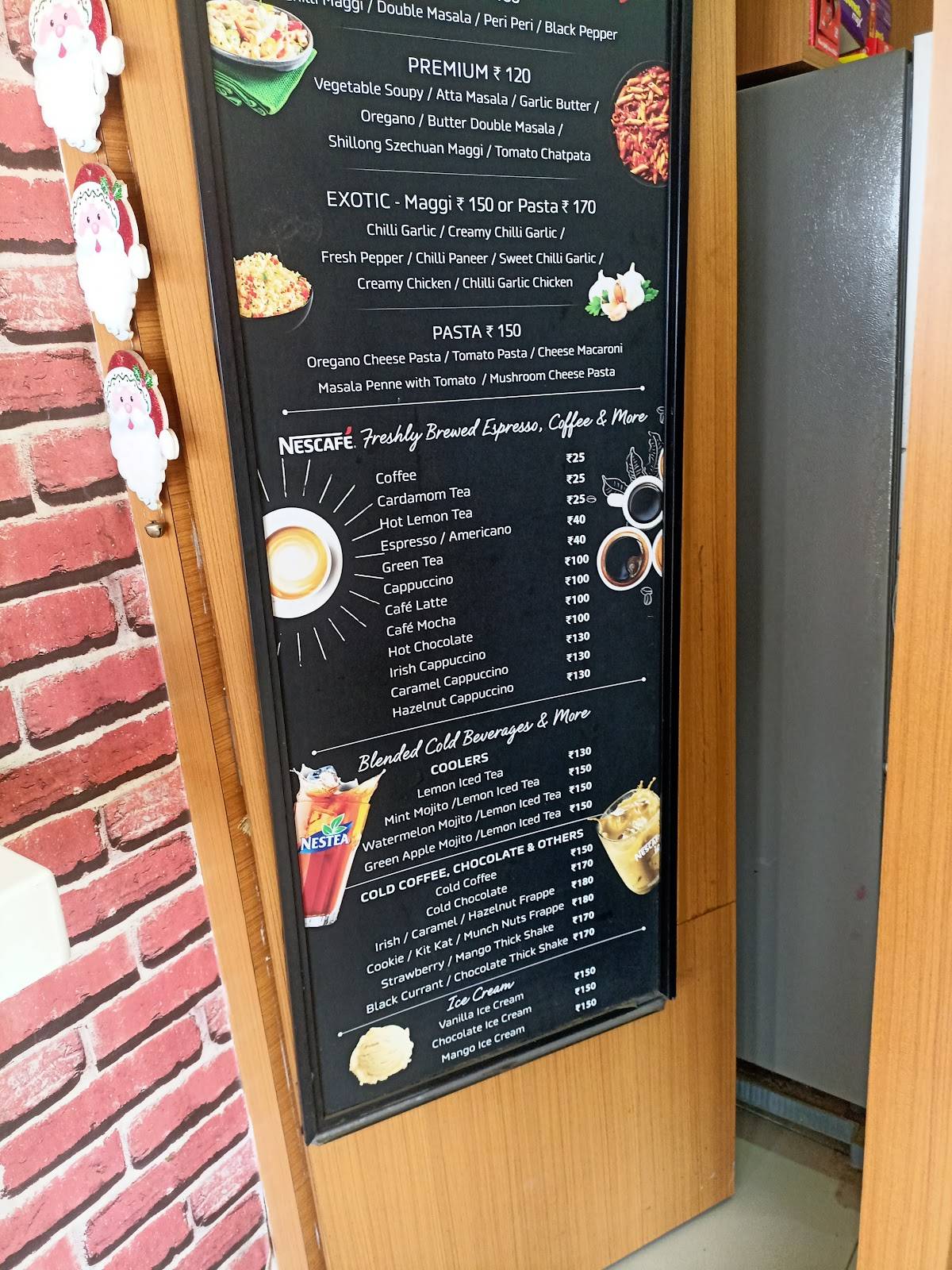 NESCAFE ANDAMAN menu