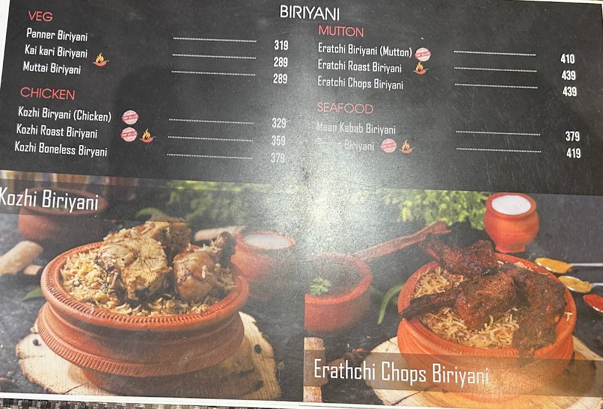 Naachiyar's menu