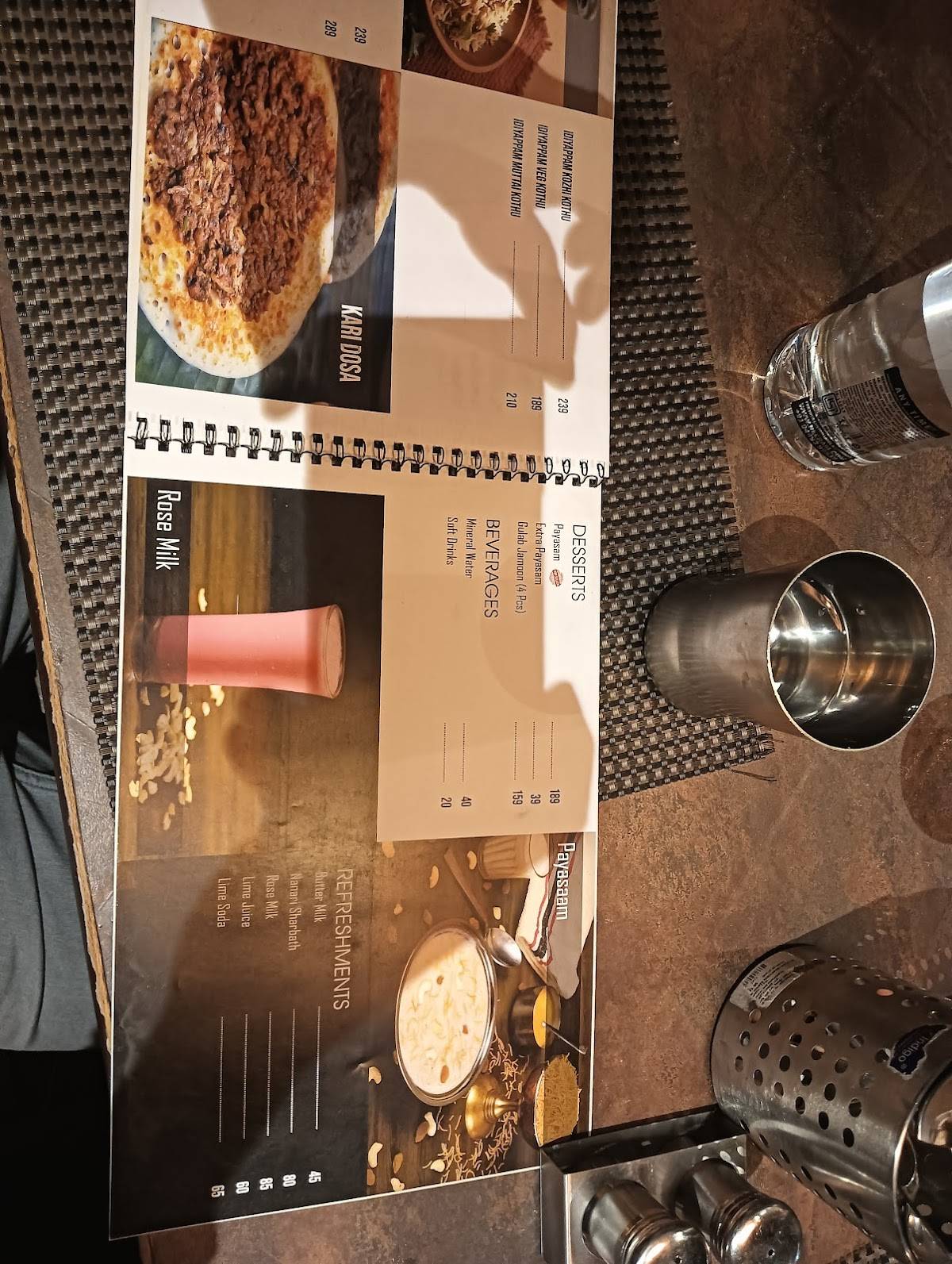 Naachiyar's menu