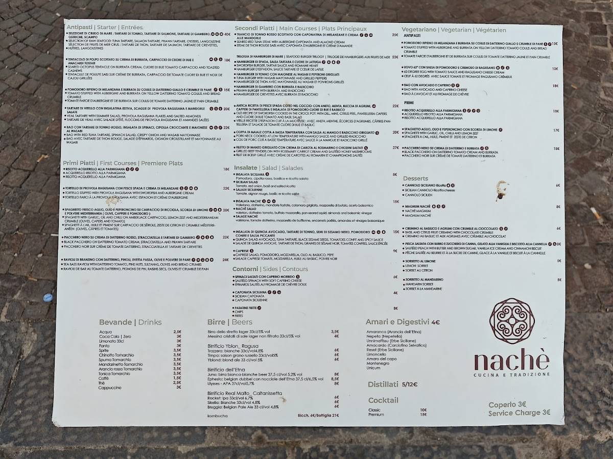 Menu di Nachè 