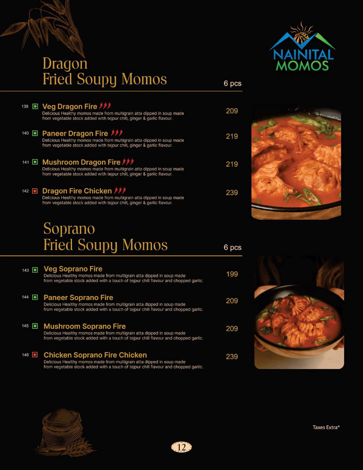 Nainital Momos - Multigrain momos menu