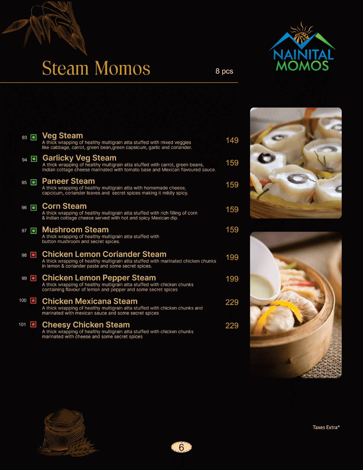 Nainital Momos - Multigrain momos menu